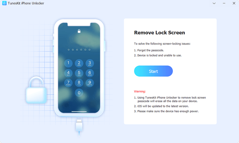 TunesKit iPhone Unlocker screenshot 1